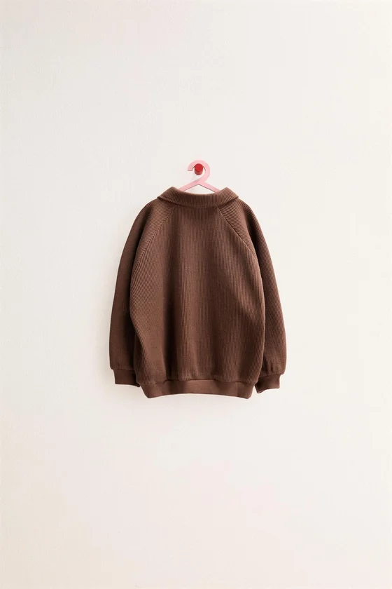 Zara «Timeless» - ТОЛСТОВКА-ПОЛО В РУБЧИК