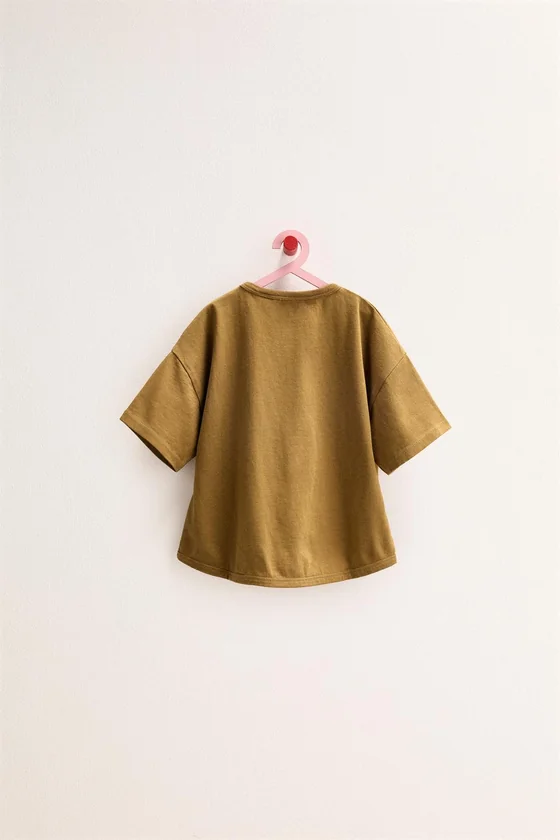 Zara «Timeless» - ОДНОТОННАЯ ХЛОПКОВАЯ ФУТБОЛКА