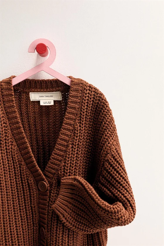 Zara «Timeless» — КАРДИГАН ИЗ ТРИКОТАЖА
