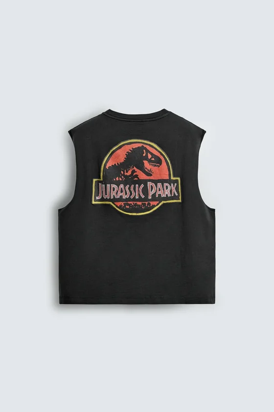 Футболка-майка свободного кроя Jurassic Park © UCS LLC and Amblin