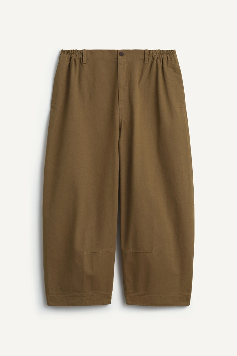 Брюки с завышенной талией balloon cropped