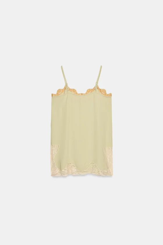 ТОП НА БРЕТЕЛЯХ С КРУЖЕВОМ — коллекция Zara «ZW»
