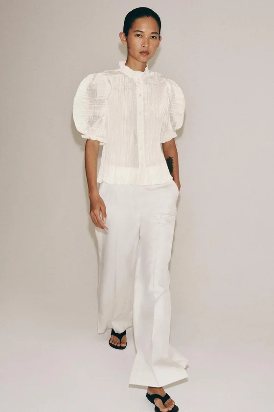ПЛИССИРОВАННАЯ БЛУЗА коллекция Zara «ZW»