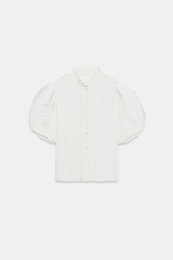 ПЛИССИРОВАННАЯ БЛУЗА коллекция Zara «ZW»