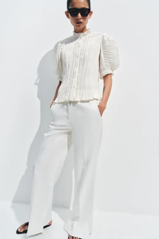 ПЛИССИРОВАННАЯ БЛУЗА коллекция Zara «ZW»