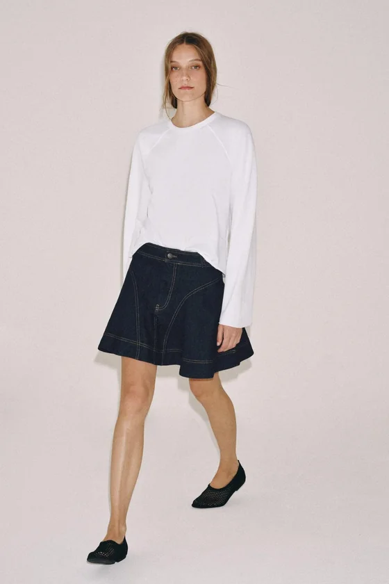 КОРОТКАЯ ДЖИНСОВАЯ ЮБКА — коллекция Zara «ZW»