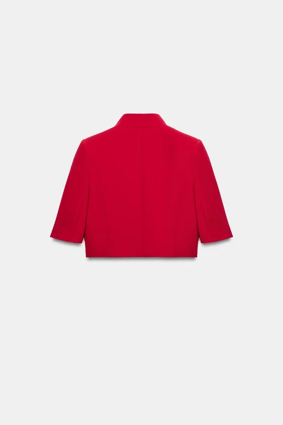 УКОРОЧЕННЫЙ БЛЕЙЗЕР С КОРОТКИМИ РУКАВАМИ — коллекция Zara «ZW»