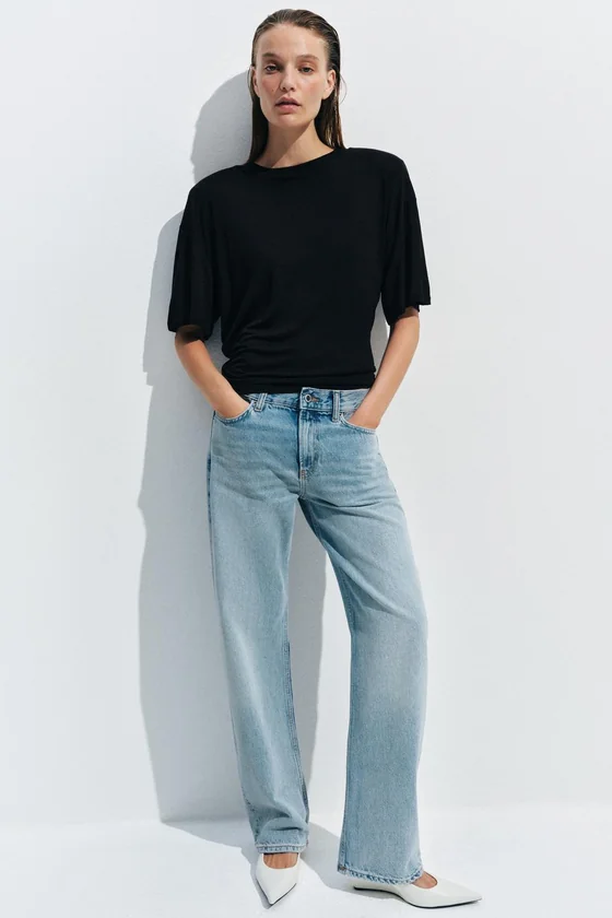 ДЖИНСЫ ПРЯМОГО КРОЯ С НИЗКОЙ ПОСАДКОЙ — коллекция Zara «ZW»