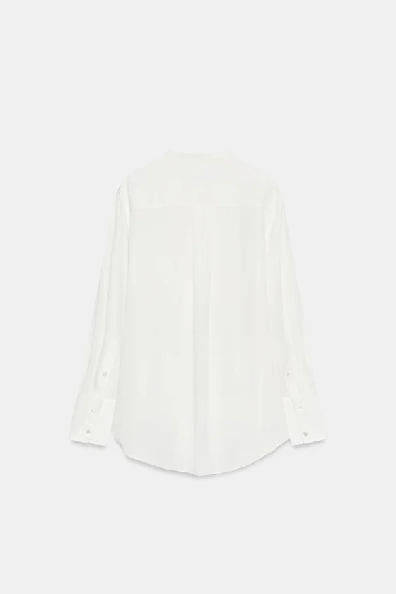 РУБАШКА СВОБОДНОГО КРОЯ С КОКЕТКОЙ — коллекция Zara «ZW»