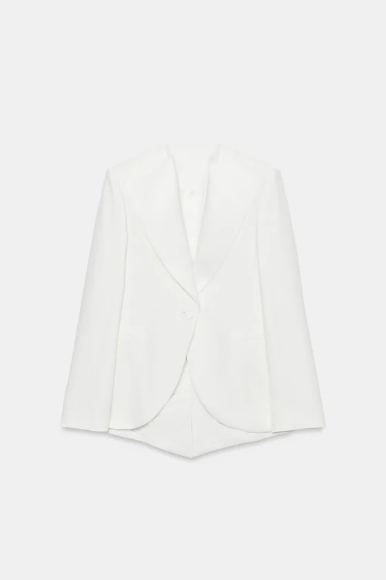БЛЕЙЗЕР-СМОКИНГ ИЗ ЛЬНА — коллекция Zara «ZW»