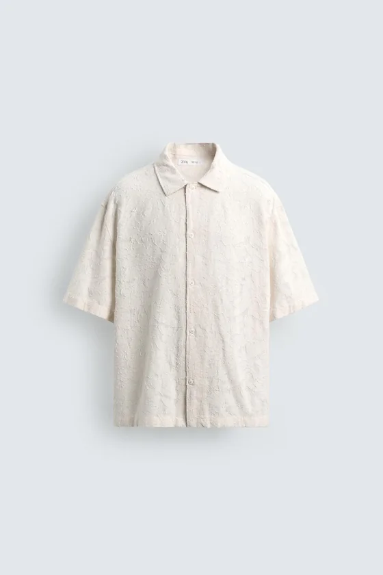 РУБАШКА ИЗ ФАКТУРНОЙ ТКАНИ JACQUARD