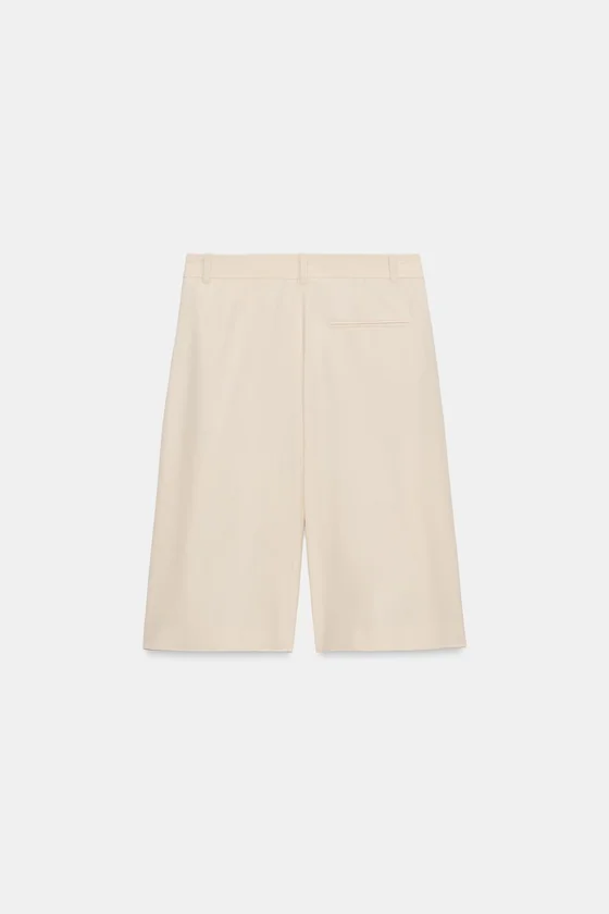 ШОРТЫ С ЗАЩИПАМИ ИЗ ШЕРСТИ — коллекция Zara «ZW» лимитированная серия