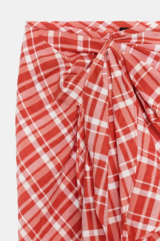 ЮБКА МИДИ В КЛЕТКУ — коллекция Zara «ZW»