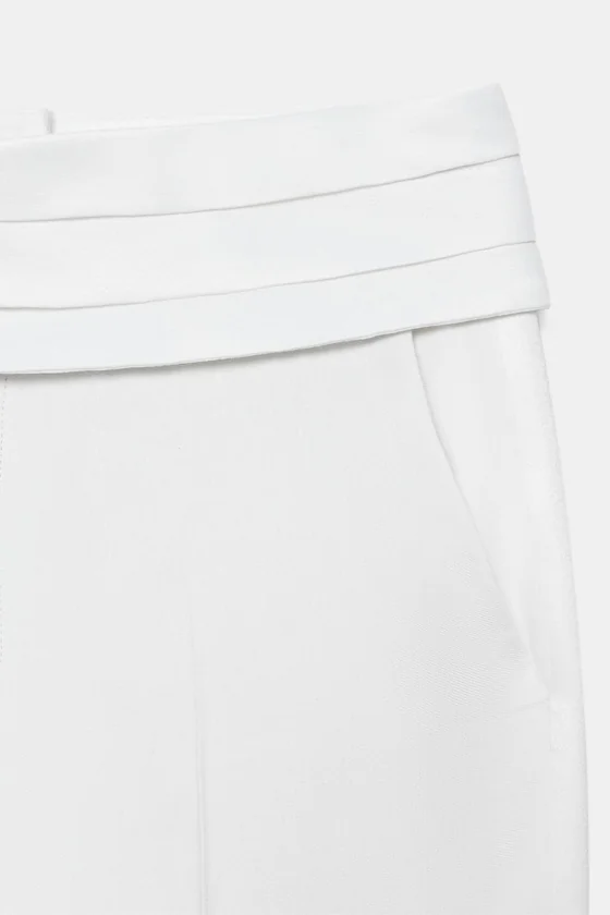 БРЮКИ ИЗ СМЕСОВОГО ЛЬНА С ПОЯСОМ-КОРСЕТОМ — коллекция Zara «ZW»