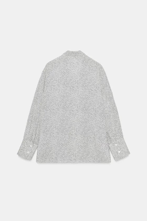 РУБАШКА В ГОРОШЕК С ЗАВЯЗКАМИ — коллекция Zara «ZW»