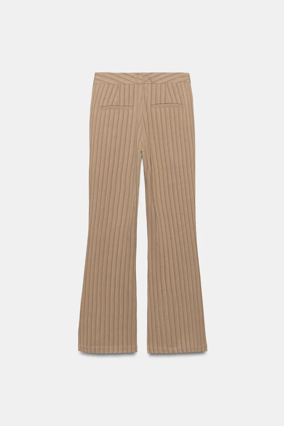 БРЮКИ клёш В ПОЛОСКУ — коллекция Zara «ZW»