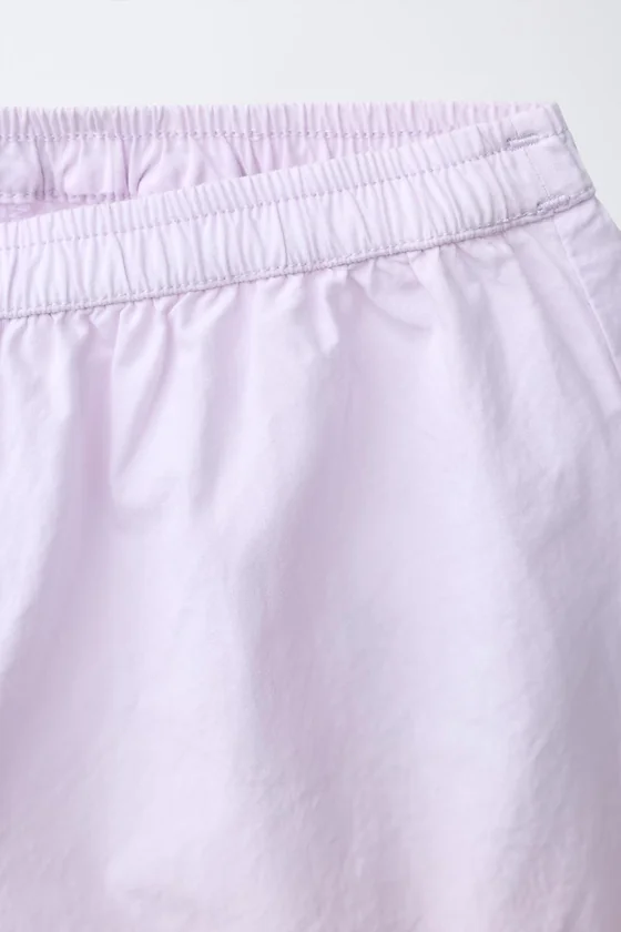 ШОРТЫ-БЕРМУДЫ ИЗ ПОПЛИНА С КОНТРАСТНЫМ ВОЛНИСТЫМ КРАЕМ CASA LAWA X ZARA KIDS