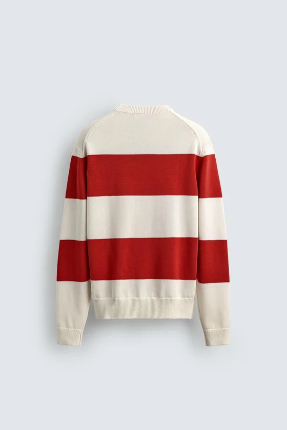 ЖАККАРДОВЫЙ СВИТЕР В ПОЛОСКУ Zara «Aaron Levine»