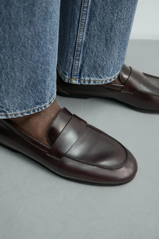 ЛОФЕРЫ ИЗ КОЖИ С ПЛАНКОЙ И ПОДОШВОЙ Vibram® Zara «Aaron Levine»