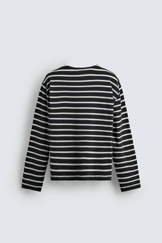 ФУТБОЛКА ЖАККАРД В ПОЛОСКУ Zara «Aaron Levine»