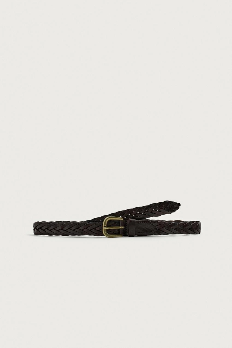 ПЛЕТЕНЫЙ КОЖАНЫЙ РЕМЕНЬ Zara «Aaron Levine»