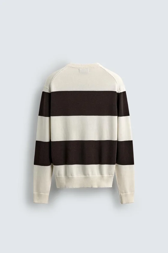 ЖАККАРДОВЫЙ СВИТЕР В ПОЛОСКУ Zara «Aaron Levine»