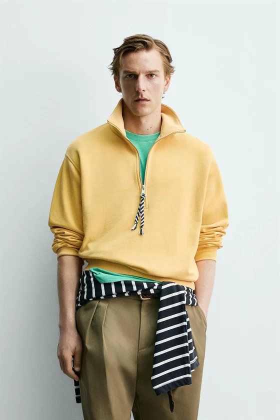 ТОЛСТОВКА НА МОЛНИИ С ЛЕНТОЙ Zara «Aaron Levine»