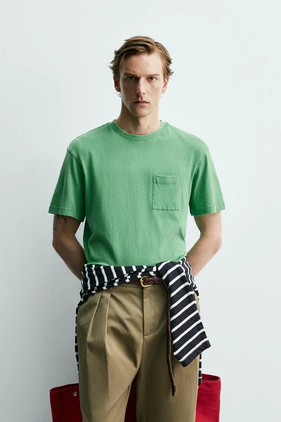 ФУТБОЛКА С КАРМАНОМ Zara «Aaron Levine»