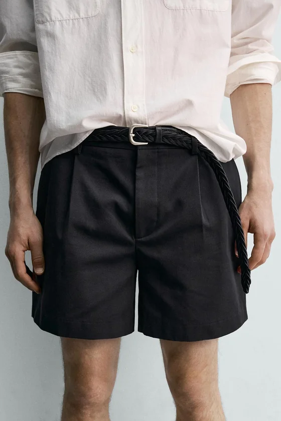 КОРОТКИЕ ШОРТЫ С ЗАЩИПАМИ Zara «Aaron Levine»