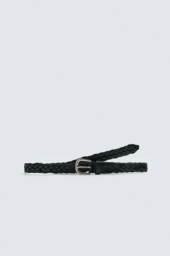 ПЛЕТЕНЫЙ КОЖАНЫЙ РЕМЕНЬ Zara «Aaron Levine»