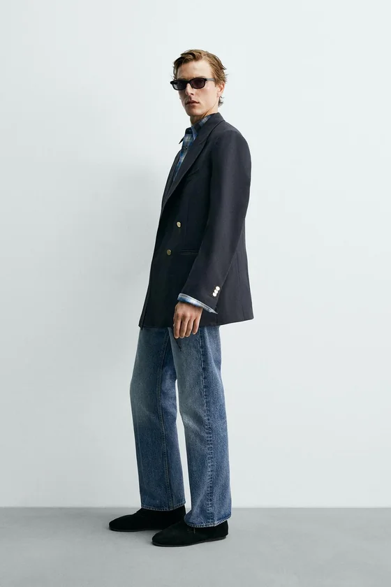 ДВУБОРТНЫЙ БЛЕЙЗЕР ИЗ 100% ШЕРСТИ Zara «Aaron Levine»