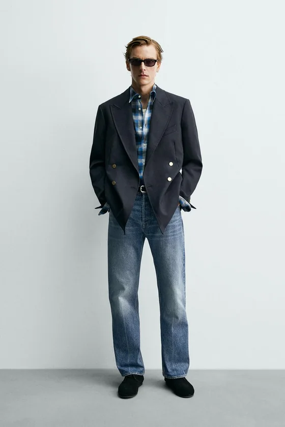 ДВУБОРТНЫЙ БЛЕЙЗЕР ИЗ 100% ШЕРСТИ Zara «Aaron Levine»