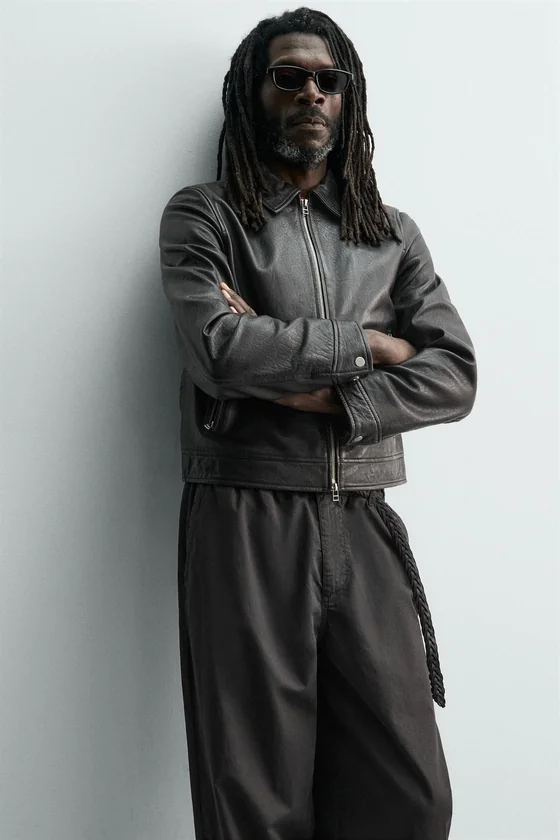 КОЖАНАЯ КУРТКА Zara «Aaron Levine»