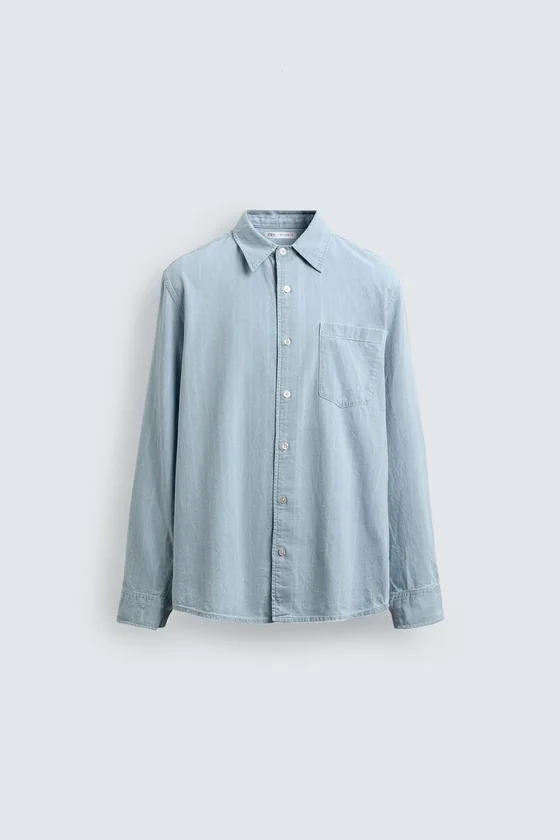 РУБАШКА ЖАККАРДОВЫЙ ДЕНИМ Zara «Aaron Levine»