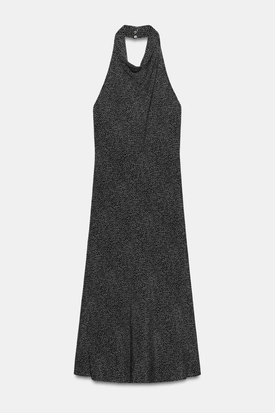 ПЛАТЬЕ ХАЛТЕР В ГОРОШЕК — коллекция Zara «ZW»