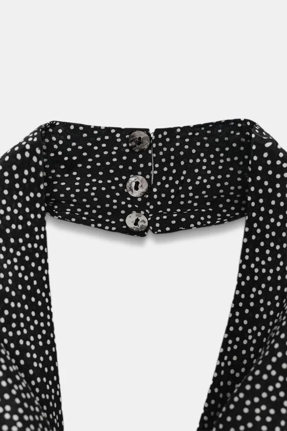ПЛАТЬЕ ХАЛТЕР В ГОРОШЕК — коллекция Zara «ZW»