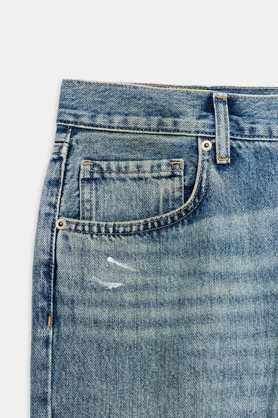 ДЖИНСЫ коллекция Zara «ZW» ПРЯМОГО КРОЯ СО СРЕДНЕЙ ПОСАДКОЙ И РВАНЫМИ ДЕТАЛЯМИ