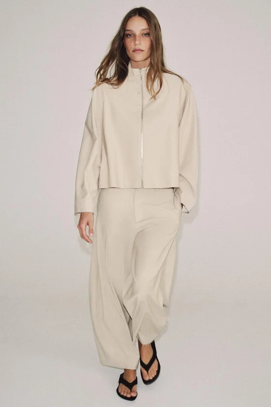 БРЮКИ баллон ИЗ СМЕСОВОЙ ШЕРСТИ — коллекция Zara «ZW»