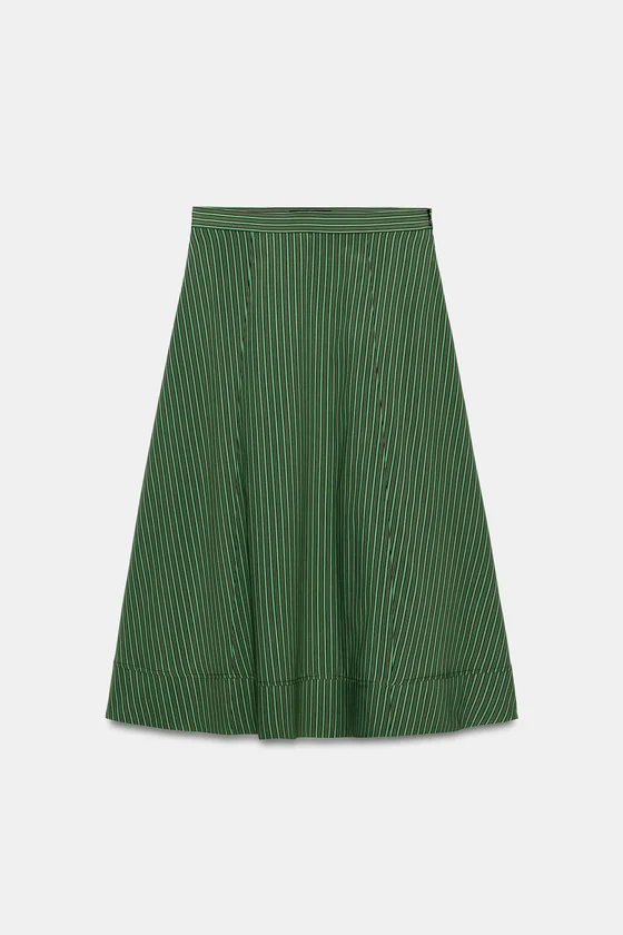 ЮБКА МИДИ В ПОЛОСКУ — коллекция Zara «ZW»
