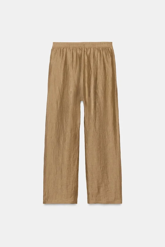 БРЮКИ ИЗ СМЕСОВОГО ЛЬНА — коллекция Zara «ZW»