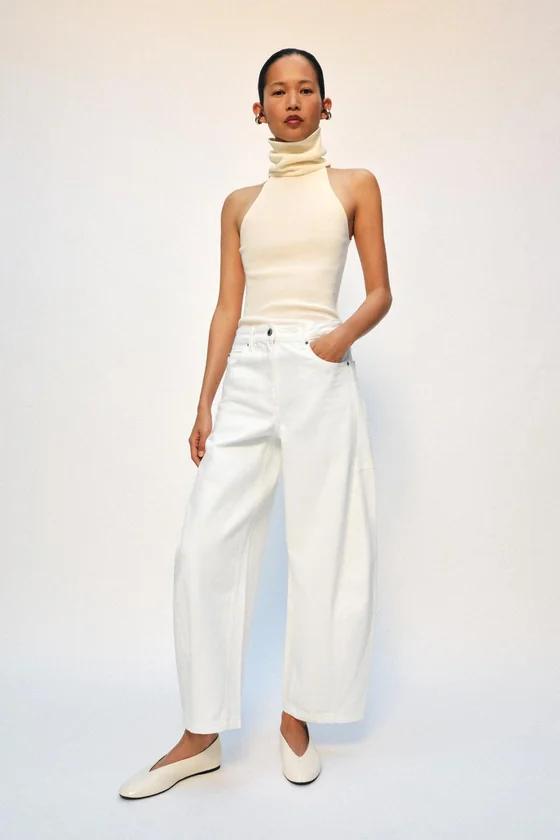 ДЖИНСЫ коллекция Zara «ZW» ANKLE баллон СО СРЕДНЕЙ ПОСАДКОЙ