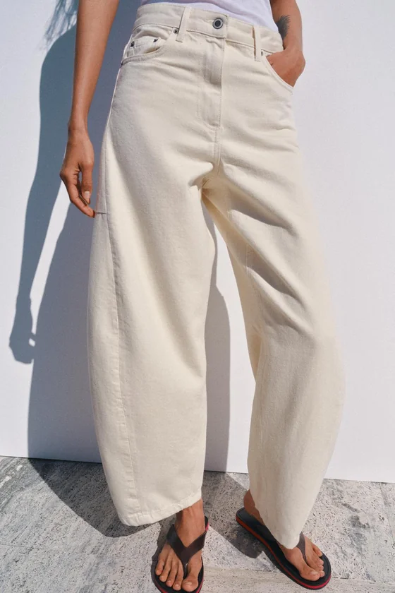 ДЖИНСЫ коллекция Zara «ZW» ANKLE баллон СО СРЕДНЕЙ ПОСАДКОЙ