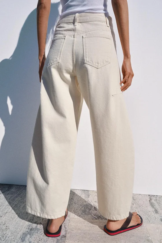 ДЖИНСЫ коллекция Zara «ZW» ANKLE баллон СО СРЕДНЕЙ ПОСАДКОЙ