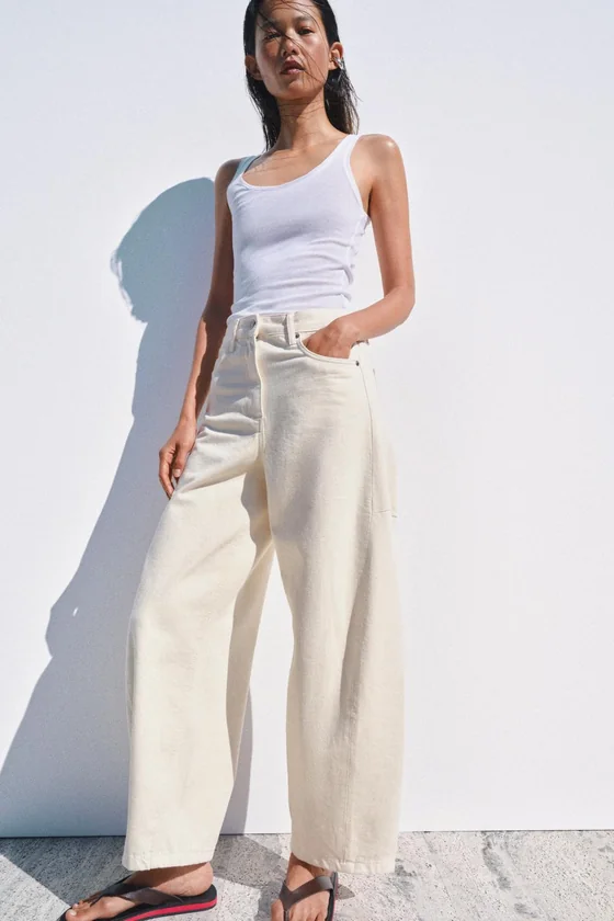 ДЖИНСЫ коллекция Zara «ZW» ANKLE баллон СО СРЕДНЕЙ ПОСАДКОЙ