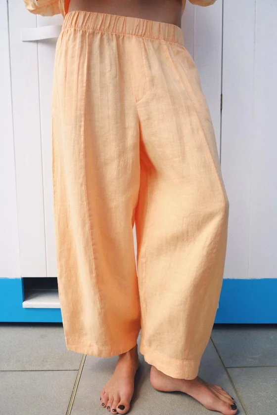 БРЮКИ  ИЗ ЛЬНА — коллекция Zara «ZW»