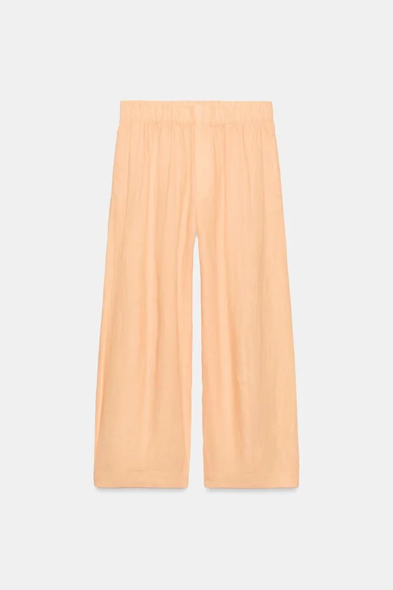 БРЮКИ  ИЗ ЛЬНА — коллекция Zara «ZW»