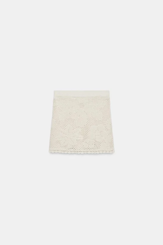КОРОТКАЯ ЮБКА ИЗ ТРИКОТАЖА POINTELLE