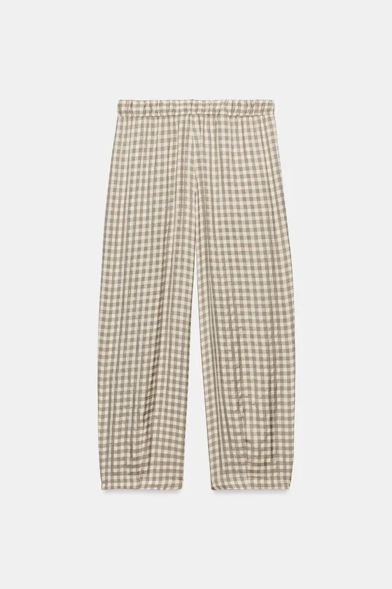 СВОБОДНЫЕ БРЮКИ В КЛЕТКУ коллекция Zara «ZW»