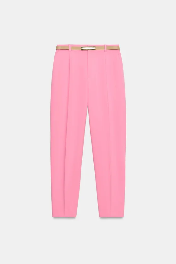 УКОРОЧЕННЫЕ БРЮКИ С РЕМНЕМ