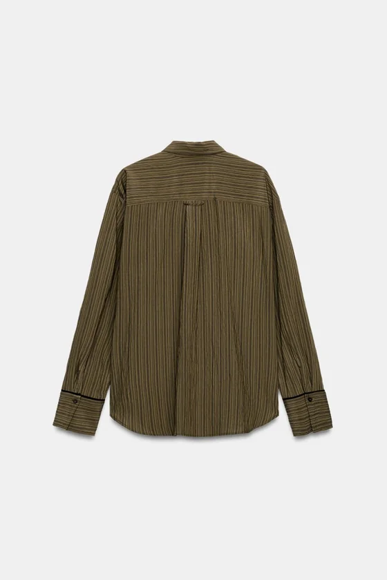 РУБАШКА СТРУЯЩАЯСЯ В ПОЛОСКУ — коллекция Zara «ZW»